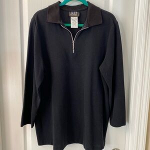 Vintage More Jazz Women’s Petites Pullover 7” Zip Sweatshirt